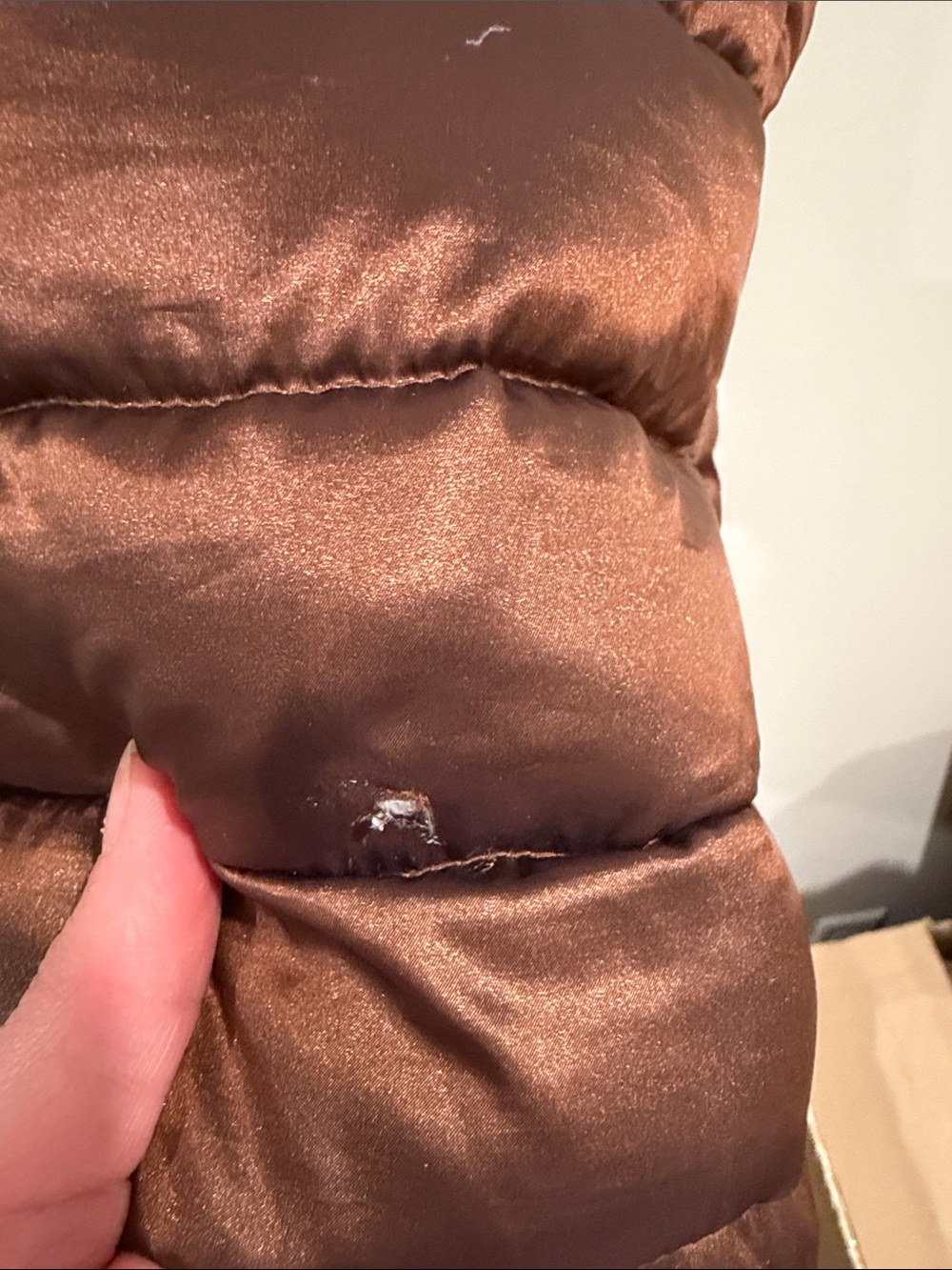 Bernardo Chocolate Brown Quilted Puffer Vest - Picture 6 of 8